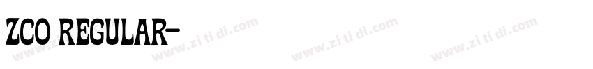 zco Regular字体转换
